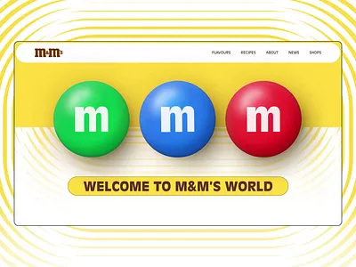 M&M's World | Corporate Website Redesign animation design ui ux web