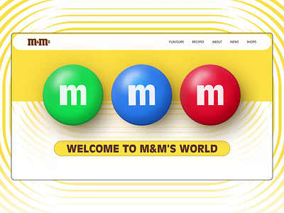 M&M's World | Corporate Website Redesign animation design ui ux web