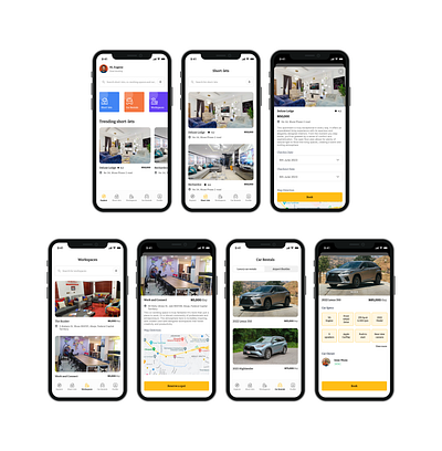 Luxe Lodge App apartment app design ios rent ride shortlet travel ui ux work