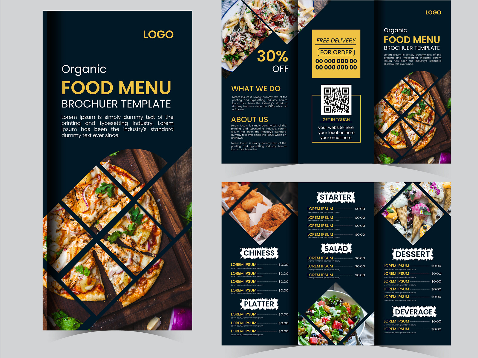 Organic Food Menu Brochure by Byzed Ahmed on Dribbble