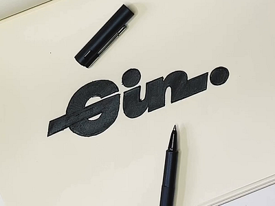 Gin art calligraphy custom design flow goodtype graphic identity lettering logo logolearn logotype process script type typography video visual