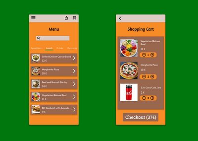 #DailyUI 058 : Shopping Cart app branding challenge ui