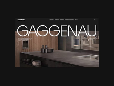 Gaggenau/website redesign animation design ui ux web