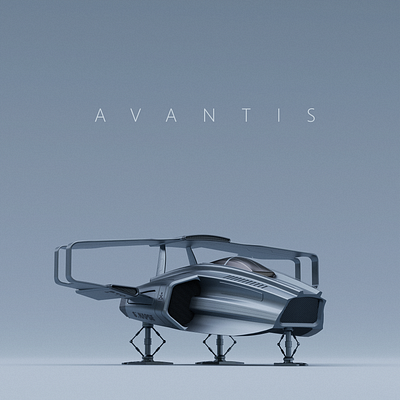 AVANTIS 3d blender cycles design hardsurface highpoly illustration logo plasticity sci fi scifi ui