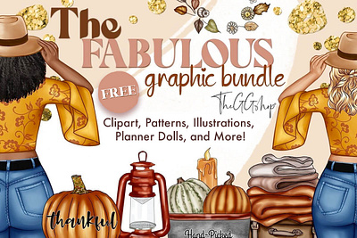 The Fabulous Graphic Bundle clipart fabulous graphich halloween halloween fabulous illustrations patterns pumpkinfabulous