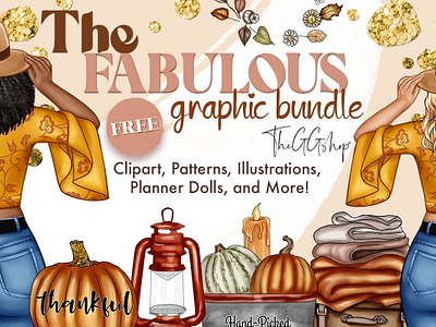 The Fabulous Graphic Bundle clipart fabulous graphich halloween halloween fabulous illustrations patterns pumpkinfabulous