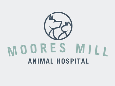 Moores Mill Animal Hospital branding graphic design illustration logo logo design website website development