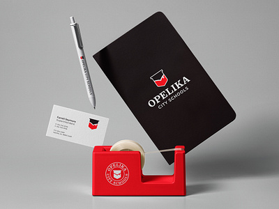 Opelika City Schools branding graphic design illustration logo logo design