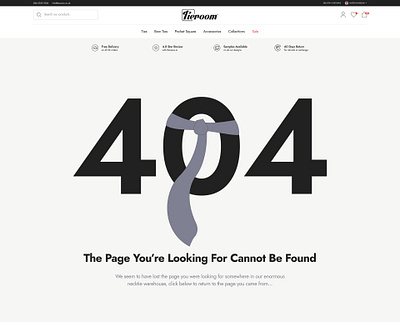 404 - Tie Ecommerce 404 ecommerce error fashion men mens redirect tie