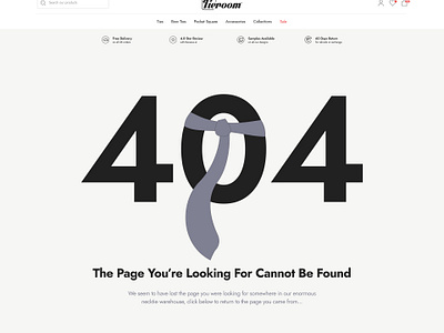 404 - Tie Ecommerce 404 ecommerce error fashion men mens redirect tie