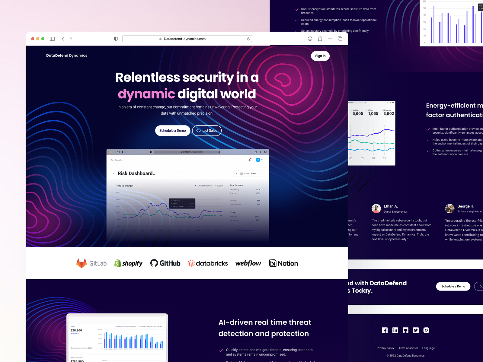 Property Listing Platform Landing Page Projects - Behance - Landing Page Design For Cyber Security