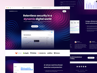 A Cybersecurity SaaS Landing page animation branding cybersecurity design graphic design landing page saas ui ux web web design