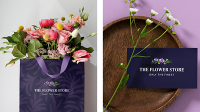 The Flower Store branding graphic design illustration logo logo design website website design website development
