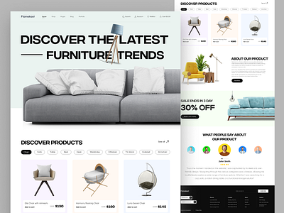 Furniture Homepage Design e commerce e commerce homepage furniture furniture e commerce furniture showcase home decor interior design landingpage luxury furniture shop webdesign wepage