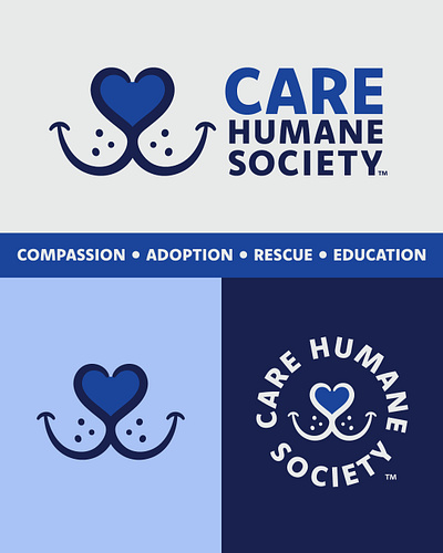 CARE Humane Society branding graphic design illustration logo logo design