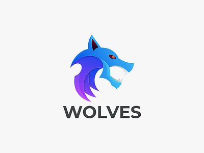 WOLVES branding design graphic design icon illustration logo wolves coloring
