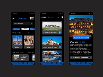 TOURISTO APP UI DESIGN app design ui uiux