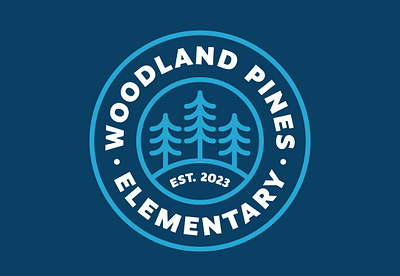 Woodland Pines Elementary School branding illustration logo logo design visual identity