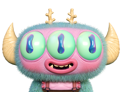 THE MISSING NIPPLES 3d 3ds max 3dsmax character character design illustration render yeti
