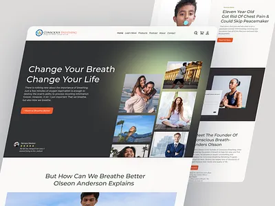 Breathing Web UI | Breathing Website UI Design best ui branding breath design graphic design ui ui desgin uiux ux ux desgin web web design website