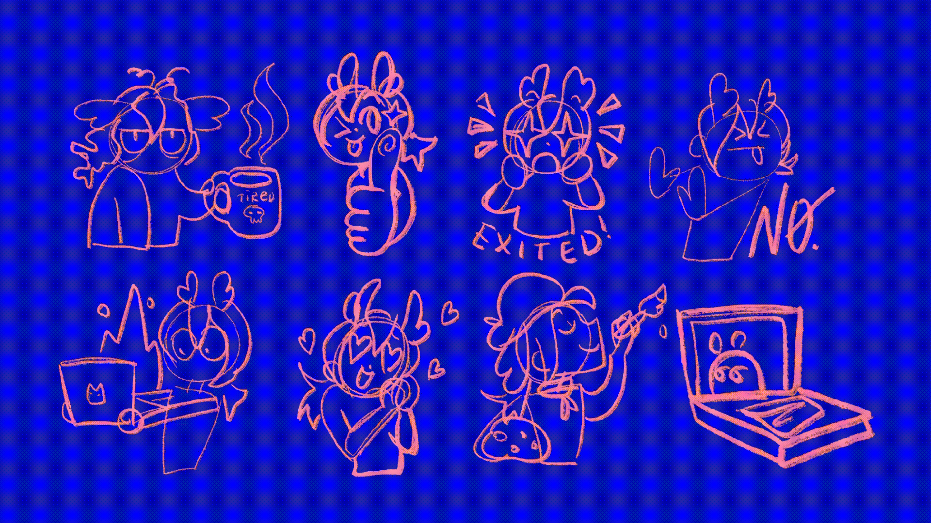 Personal Branding -- Stickers design animation branding cartoon character design digital art emotes gif graphic design illustration merch social media design sticker design stickers