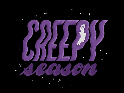 Creepy Season creepy design drawing ghost halloween hand drawn handlettering illustration ipad illustration ipad lettering lettering procreate procreate illustration type typography