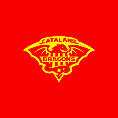 Catalans Dragons animated animation branding catalans dragons football france gif illustration league logo nrl perpigna rugby sports
