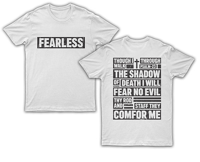 Fearless T shirt branding christian design dribble graphic design illustration inspirational quote jesus logo t shirt design tees typo typography ui