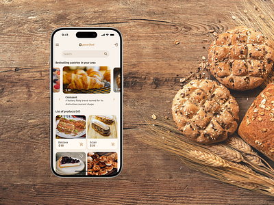 pastrified bakery daily ui food app mobile mobile app pastrified pastry ui ui design