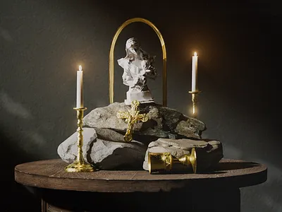 Bristol House - "Wait For You" Single Cover 3d album album art album cover altar gothic graphic design music single single art