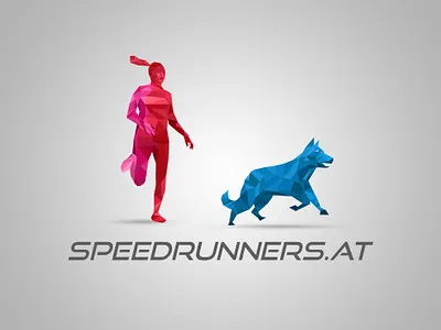 Polygonal Logo blue brand branding clean dog figma girl graphic design illustration minimal pink polygonal vector