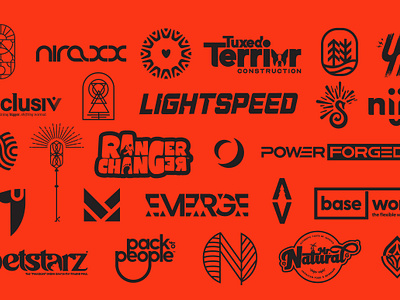 A collection of various symbols & wordmarks vol.1 branding design graphic design illustration. logo logo design