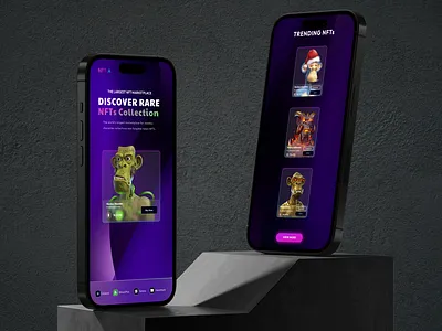 NFT Design app mobile app design nft typography ui ux