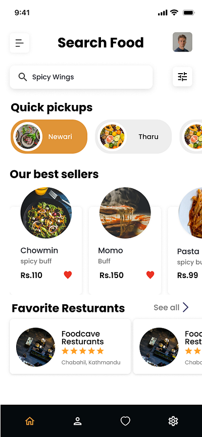 Online Food Ordering Home Page