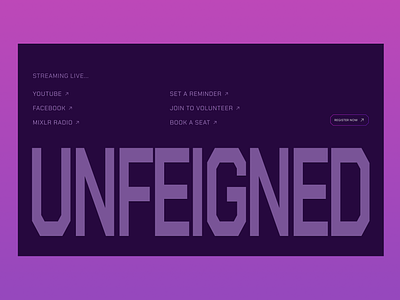 Footer For Unfeigned Worship Program 3d animation bold footer branding dashboard design footer design footer inspiration graphic design illustration logo motion graphics project management ui ux web app web design web design inspirations