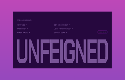 Footer For Unfeigned Worship Program 3d animation bold footer branding dashboard design footer design footer inspiration graphic design illustration logo motion graphics project management ui ux web app web design web design inspirations