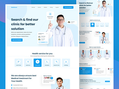 Medicare Landing Page design doctor doctor landing page doctor website landing page medical medical website ui ux website design