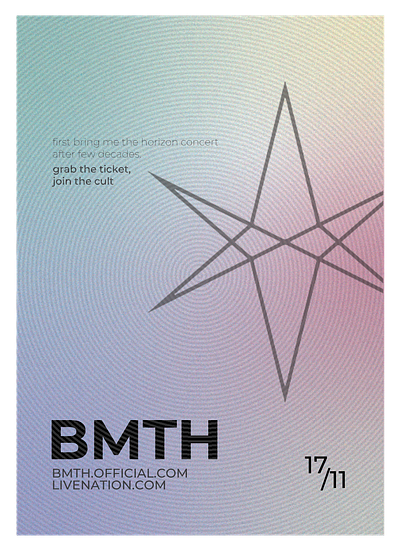 layout design for bmth concert in indonesia graphic design