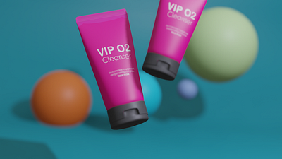 3d design mockup for skincare brand 3d