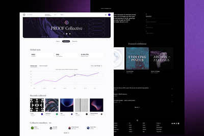 PROOF Collections Layout landing platform product design ui web