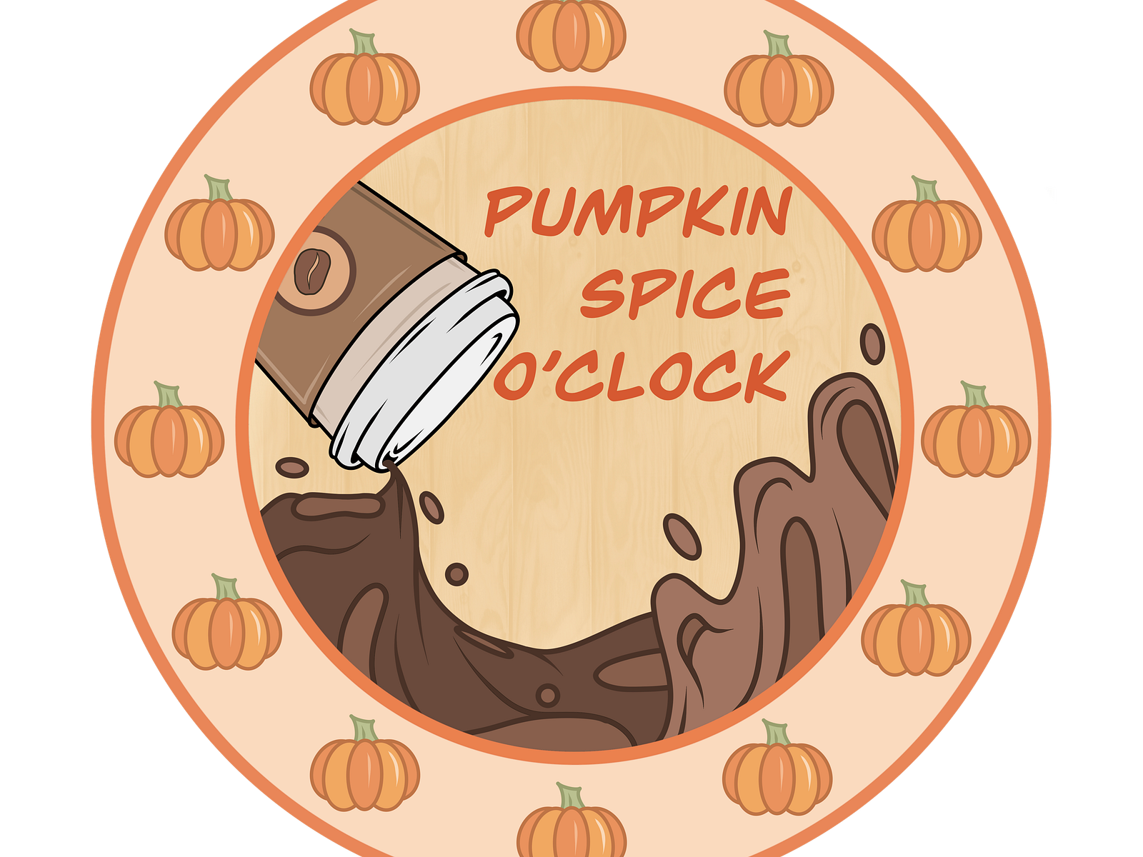 pumpkin-spice-o-clock-by-caitlin-wrightman-on-dribbble