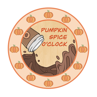 Pumpkin Spice O’Clock branding design graphic design illustration logo