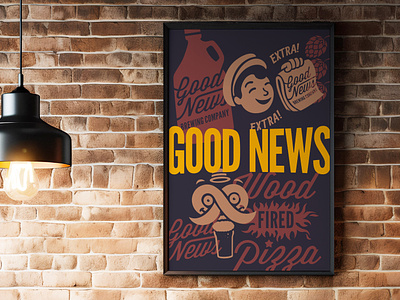 Good News Brewing Brand branding graphic design merch