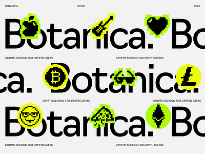 Crypto School Logo&Icons animation branding crypto education graphic design icon illustration logo pixel school vector visual identity