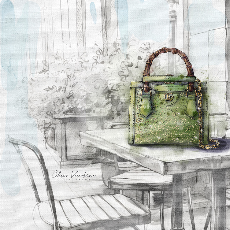 Gucci bag in watercolour by Krystsina Verevkina on Dribbble
