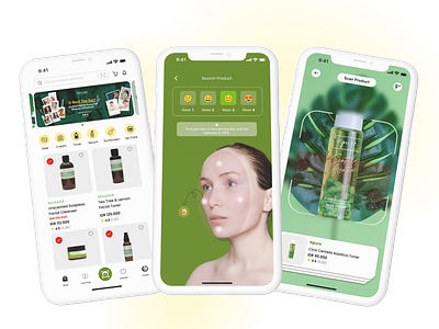 Skincare Store Mobile App apps branding design ui