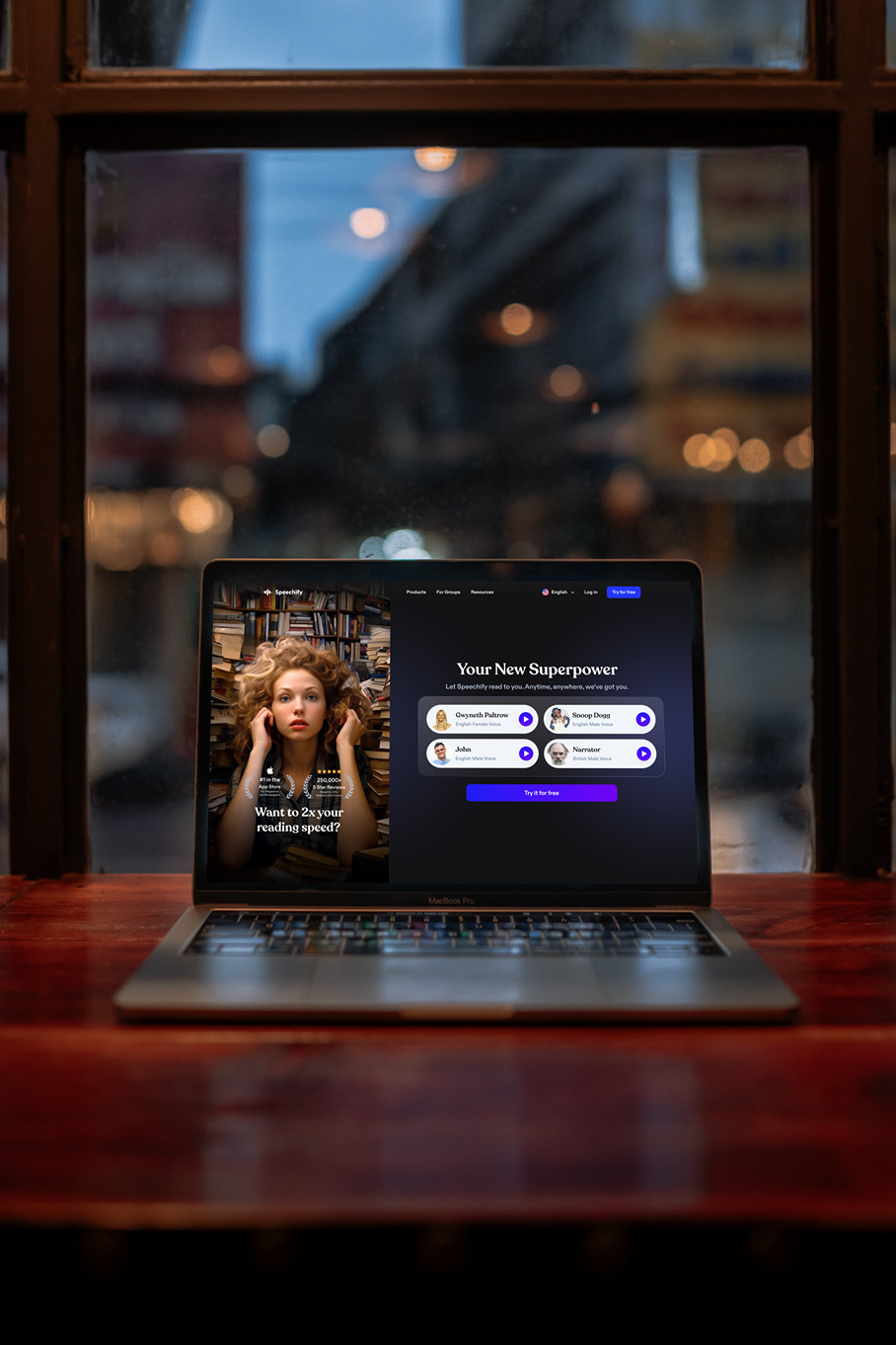 Dark Mode Landing Page ui web design