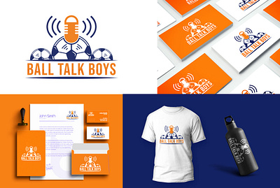 Ball talk boys logo | Branding | football 3d animation branding football logo graphic design logo motion graphics podcast logo ui