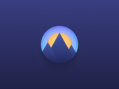 Mountainous Dawn 🗻☀️ app branding dawn design graphic design icon illustration logo