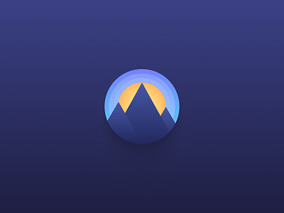 Mountainous Dawn 🗻☀️ app branding dawn design graphic design icon illustration logo